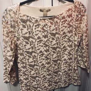 Banana republic sequin blouse top